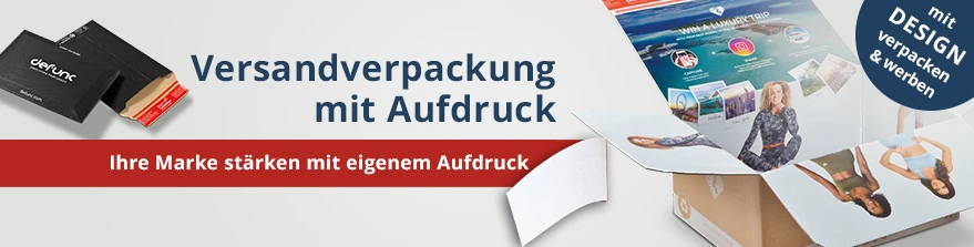 Versandverpackung mit Aufdruck